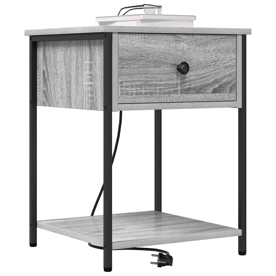 Bedside kasten 2 pcs Grijs sonoma 42 x 41 x 56 cm Bewerkt hout