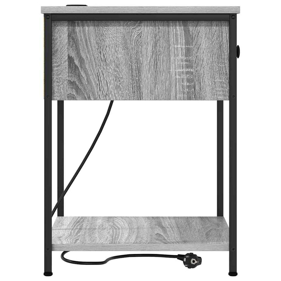 Bedside kasten 2 pcs Grijs sonoma 42 x 41 x 56 cm Bewerkt hout