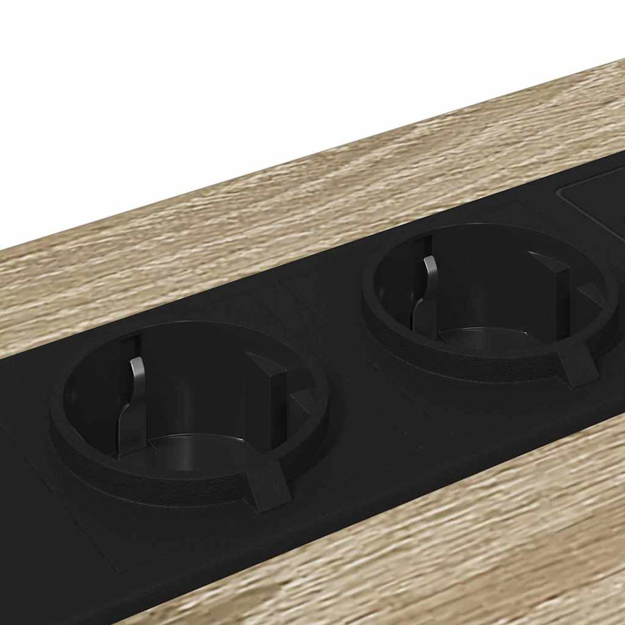 Nachtkastje met Oplaadstation Sonoma eiken Bewerkt hout