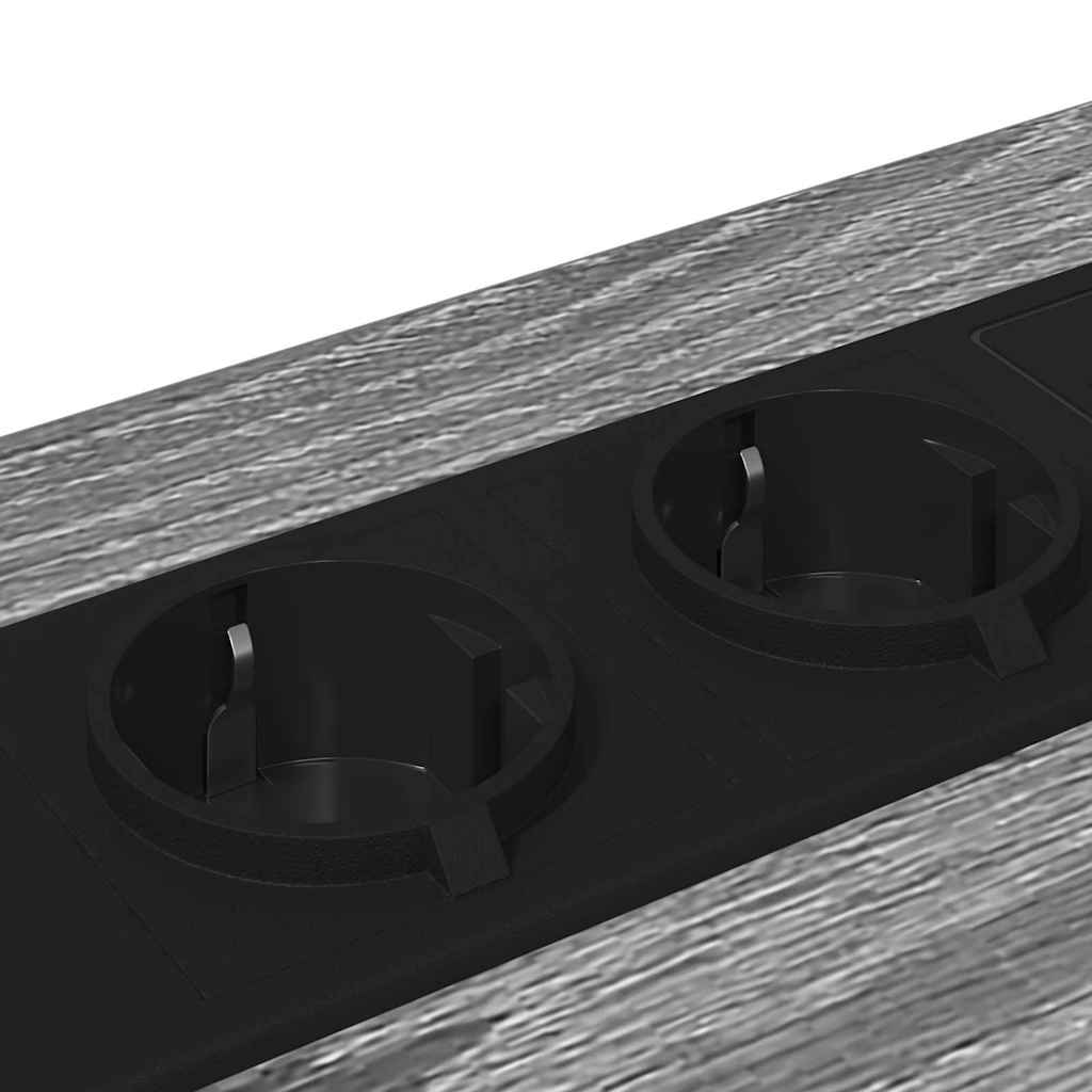 Nachtkastje met Oplaadstation 2 pcs Grijs sonoma Bewerkt hout