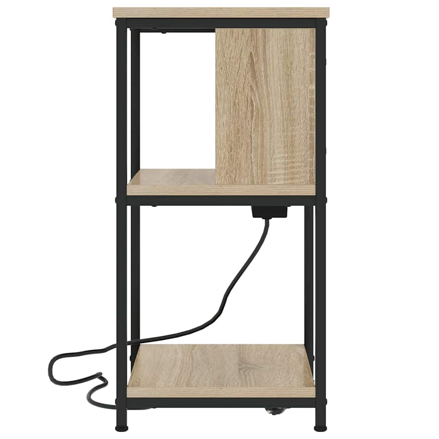 Nachtkastje Sonoma eiken 38 x 31 x 61 cm Bewerkt hout