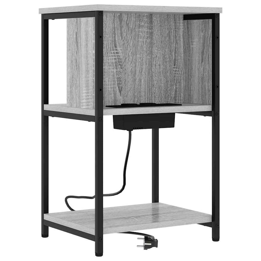 Nachtkastje Grijs sonoma 38 x 31 x 61 cm Bewerkt hout