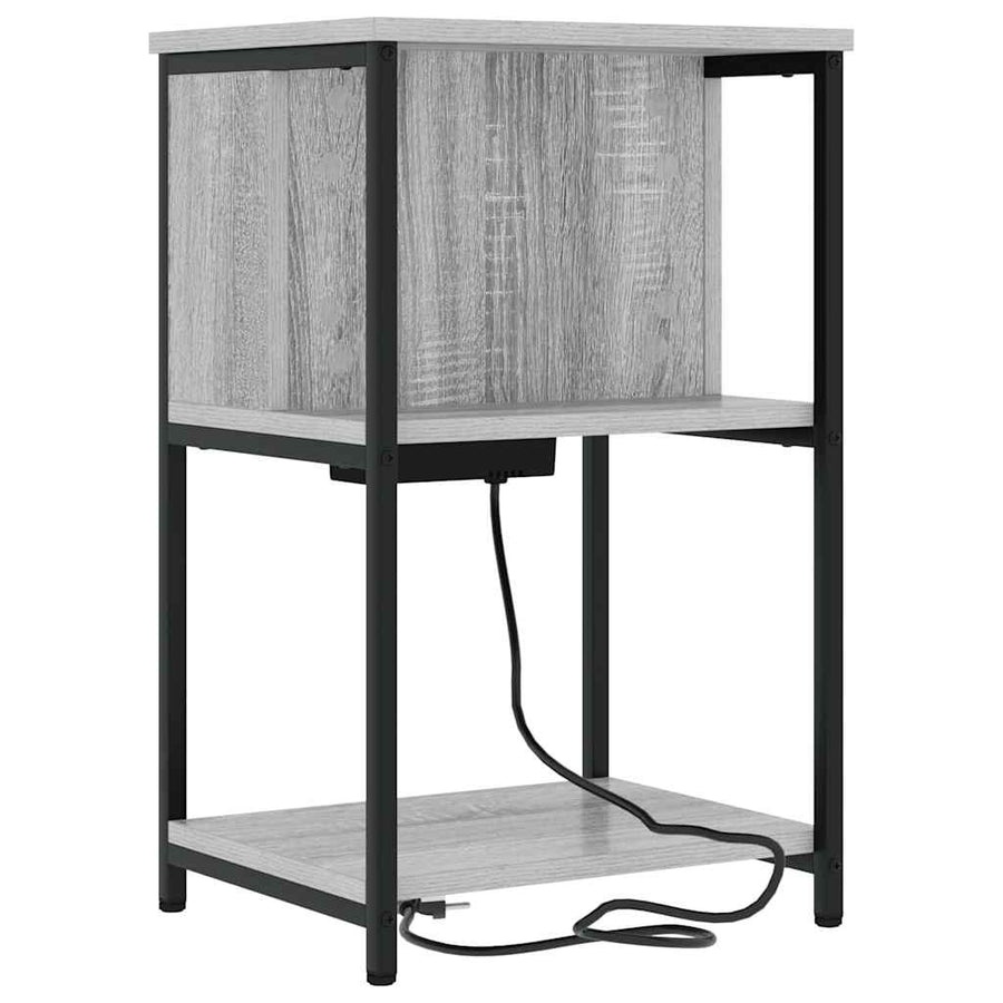 Nachtkastje Grijs sonoma 38 x 31 x 61 cm Bewerkt hout