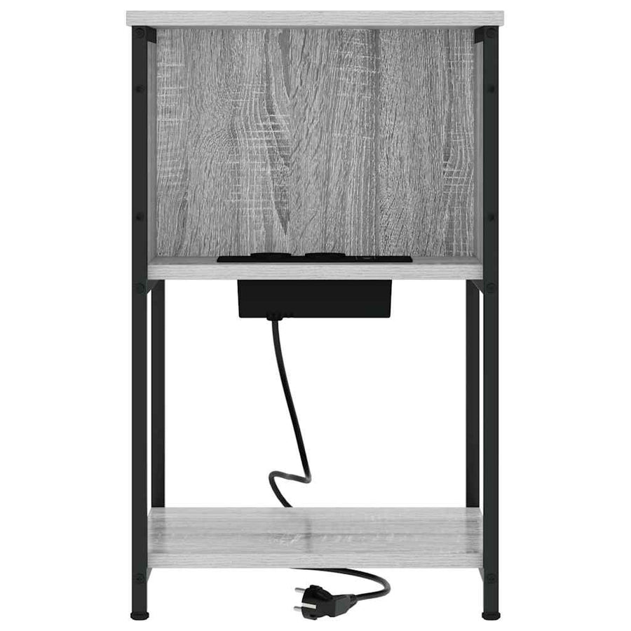 Nachtkastje Grijs sonoma 38 x 31 x 61 cm Bewerkt hout