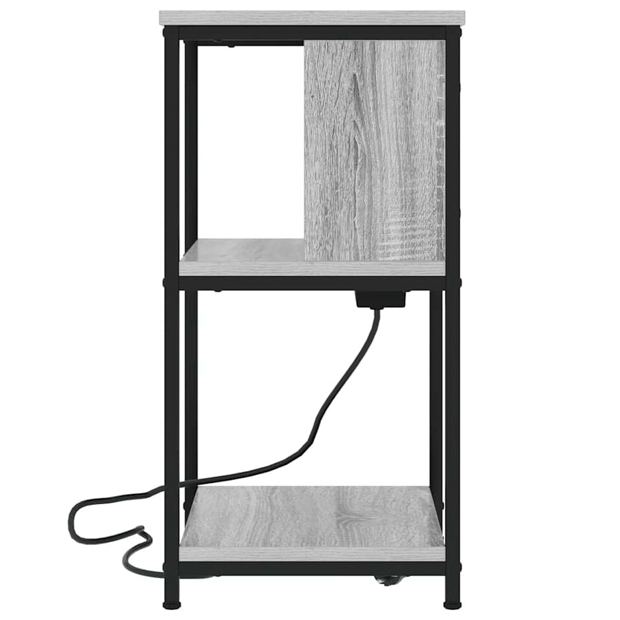 Nachtkastje Grijs sonoma 38 x 31 x 61 cm Bewerkt hout