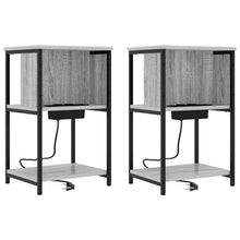 Nachtkastje 2 pcs Grijs sonoma 38 x 31 x 61 cm Bewerkt hout