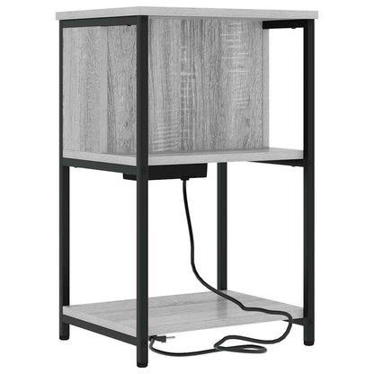 Nachtkastje 2 pcs Grijs sonoma 38 x 31 x 61 cm Bewerkt hout