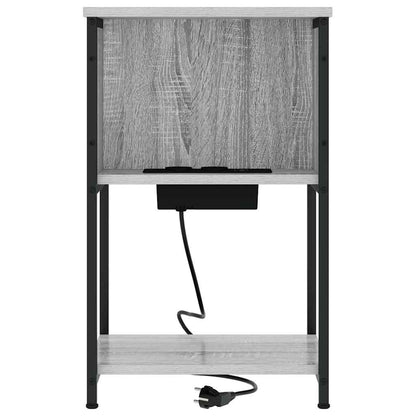 Nachtkastje 2 pcs Grijs sonoma 38 x 31 x 61 cm Bewerkt hout
