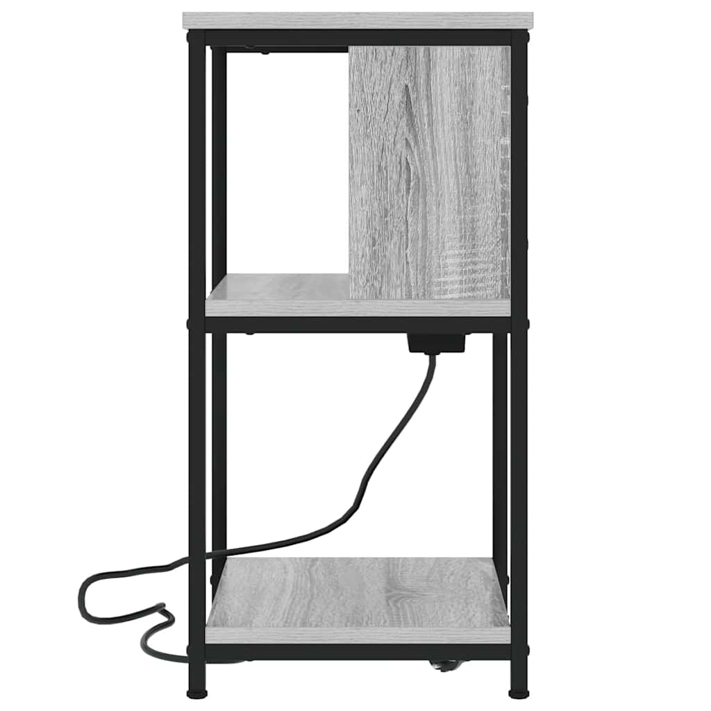 Nachtkastje 2 pcs Grijs sonoma 38 x 31 x 61 cm Bewerkt hout