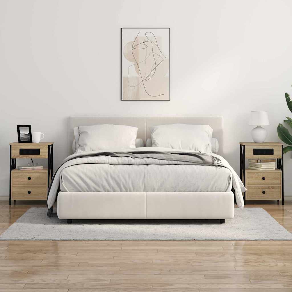 Nachtkastje met lade Sonoma eiken 40 x 31 x 60 cm Bewerkt hout