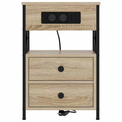Nachtkastje met lade Sonoma eiken 40 x 31 x 60 cm Bewerkt hout