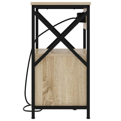 Nachtkastje met lade Sonoma eiken 40 x 31 x 60 cm Bewerkt hout
