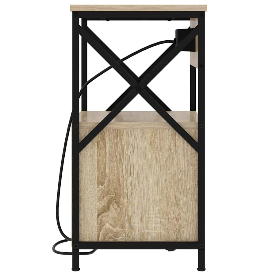 Nachtkastje met lade Sonoma eiken 40 x 31 x 60 cm Bewerkt hout