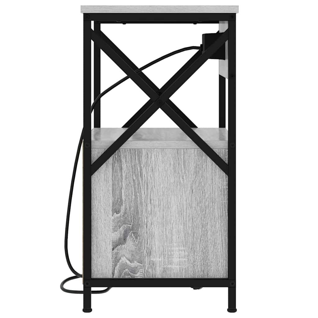 Nachtkastje met lade Grijs sonoma 40 x 31 x 60 cm Bewerkt hout