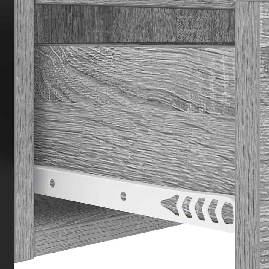 Nachtkastje 2 pcs Grijs sonoma 40 x 31 x 60 cm Bewerkt hout
