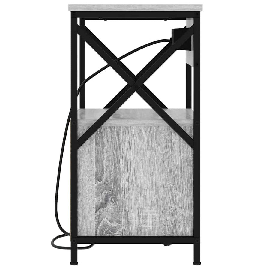 Nachtkastje 2 pcs Grijs sonoma 40 x 31 x 60 cm Bewerkt hout
