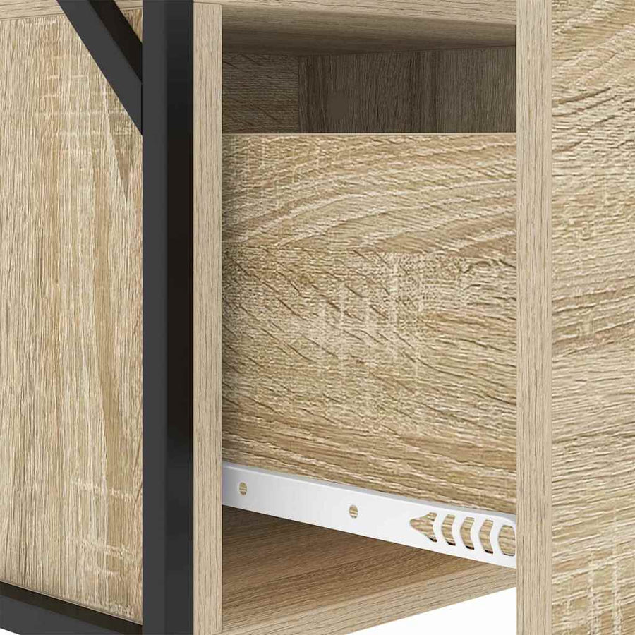 Nachtkastje met lade Sonoma eiken 40 x 31 x 60 cm Bewerkt hout
