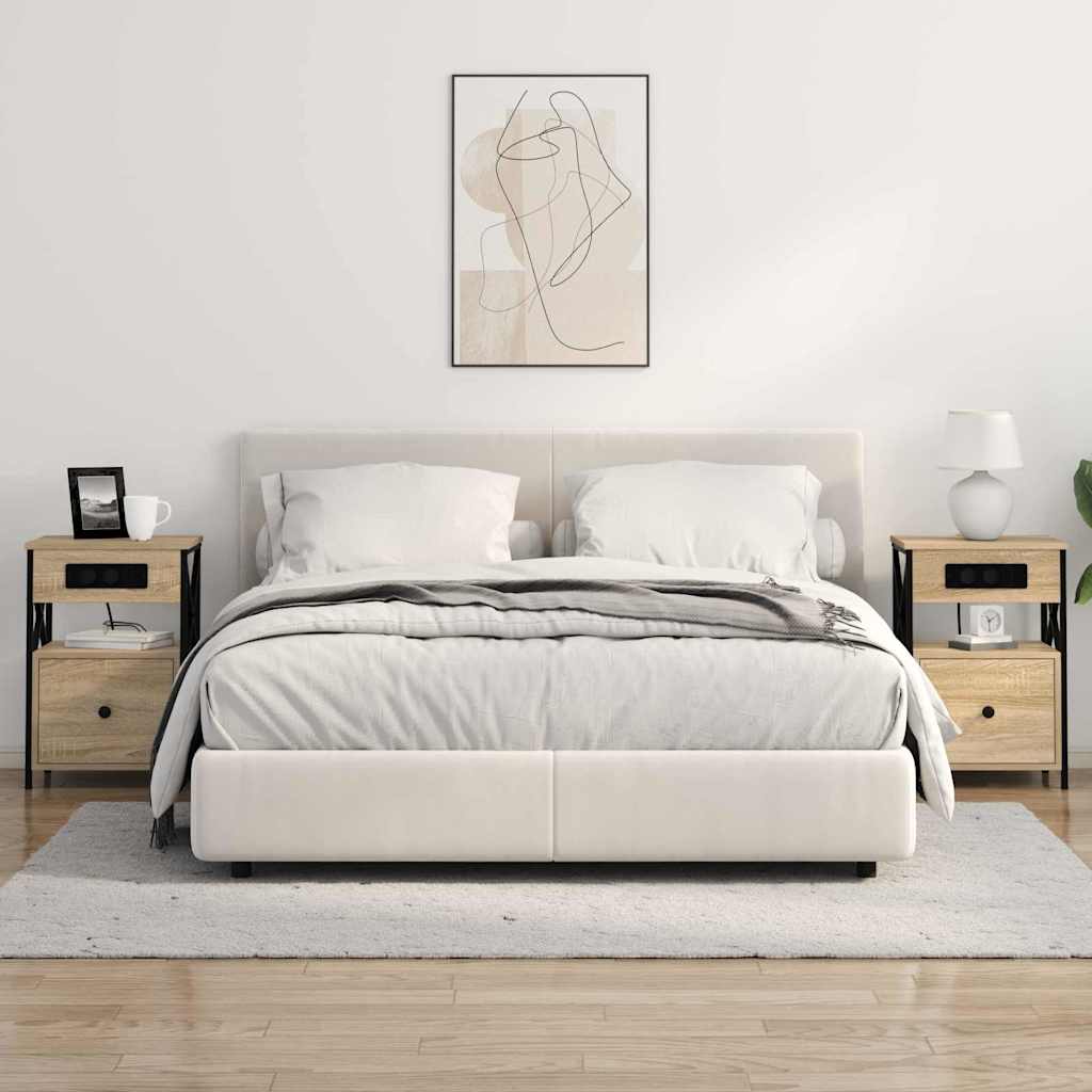 Nachtkastje met lade Sonoma eiken 40 x 31 x 60 cm Bewerkt hout
