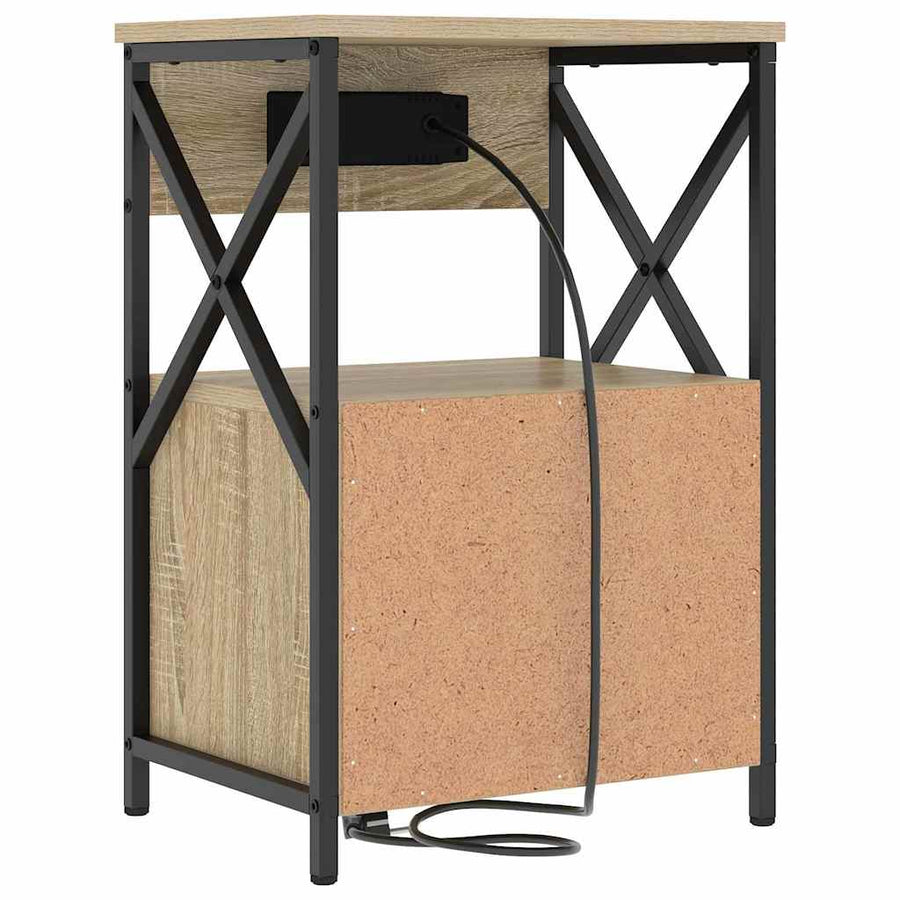 Nachtkastje met lade Sonoma eiken 40 x 31 x 60 cm Bewerkt hout