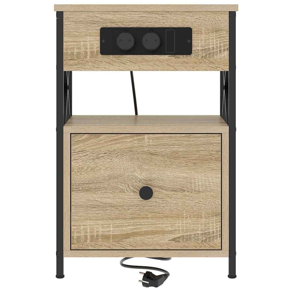 Nachtkastje met lade Sonoma eiken 40 x 31 x 60 cm Bewerkt hout