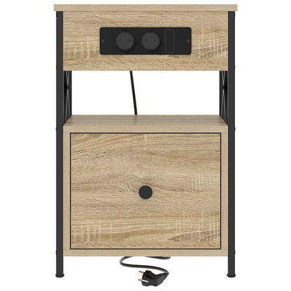 Nachtkastje met lade Sonoma eiken 40 x 31 x 60 cm Bewerkt hout