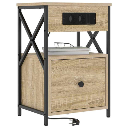 Nachtkastje met lade Sonoma eiken 40 x 31 x 60 cm Bewerkt hout