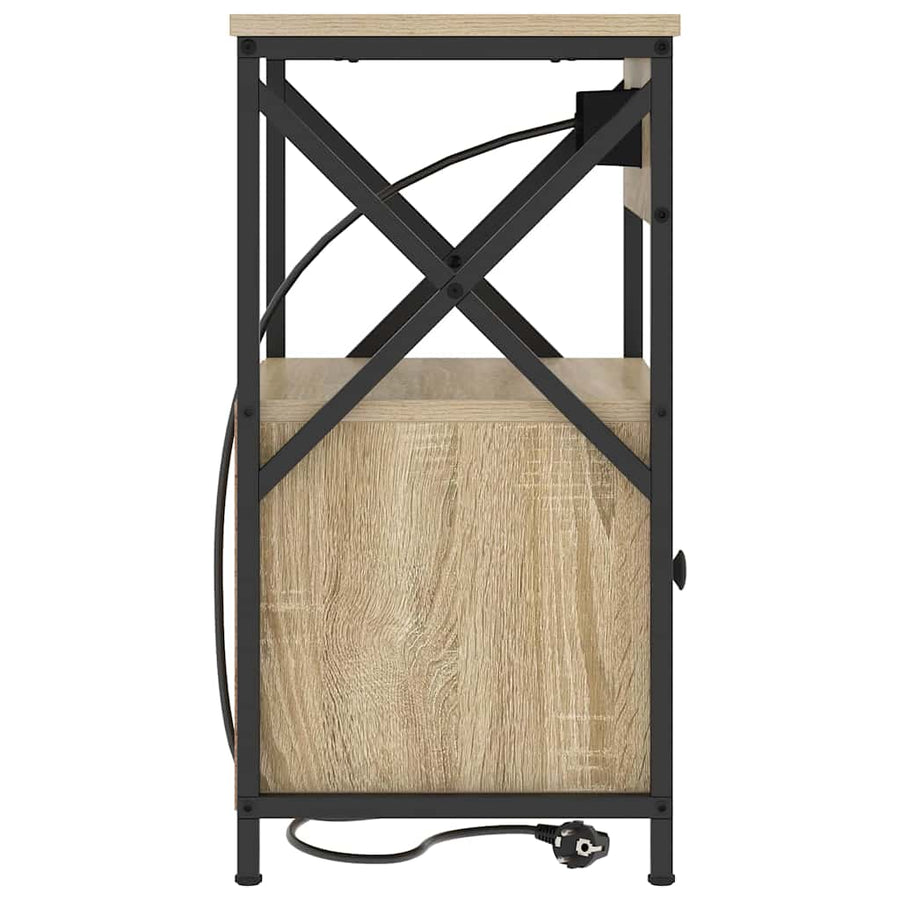 Nachtkastje met lade Sonoma eiken 40 x 31 x 60 cm Bewerkt hout