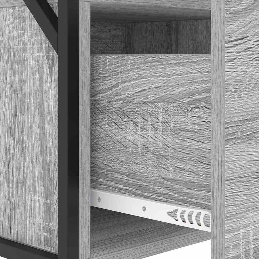 Bedside kasten 2 pcs Grijs sonoma 40 x 31 x 60 cm Bewerkt hout