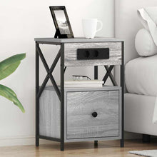 Bedside kasten 2 pcs Grijs sonoma 40 x 31 x 60 cm Bewerkt hout