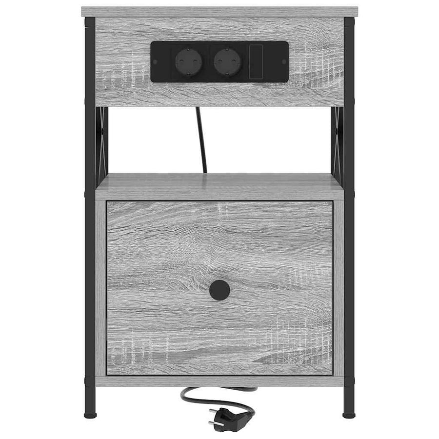 Bedside kasten 2 pcs Grijs sonoma 40 x 31 x 60 cm Bewerkt hout