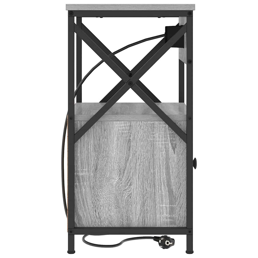 Bedside kasten 2 pcs Grijs sonoma 40 x 31 x 60 cm Bewerkt hout