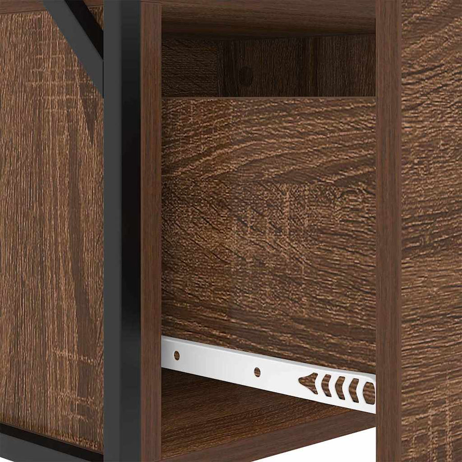 Bedside kasten met lade 2 pcs bruin eikenkleur 40 x 31 x 60 cm