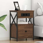 Nightstands 2 pcs Brown Oak 40 x 31 x 60 cm Engineered Wood