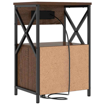 Bedside kasten met lade 2 pcs bruin eikenkleur 40 x 31 x 60 cm