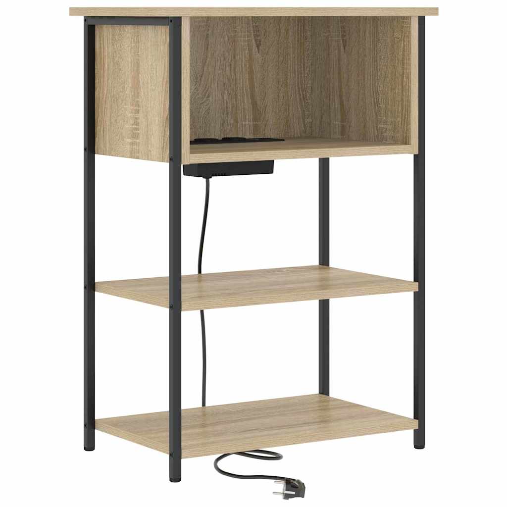 Nachtkastje Sonoma eiken 55 x 31 x 76 cm Bewerkt hout