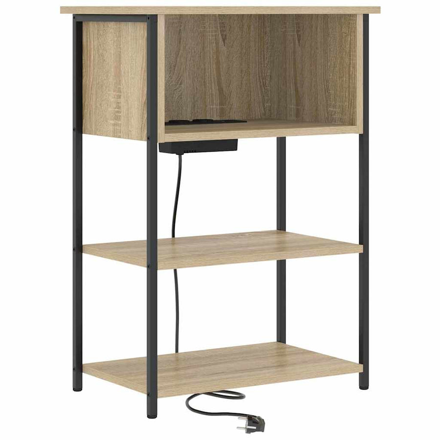 Nachtkastje Sonoma eiken 55 x 31 x 76 cm Bewerkt hout