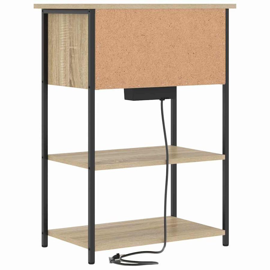 Nachtkastje Sonoma eiken 55 x 31 x 76 cm Bewerkt hout