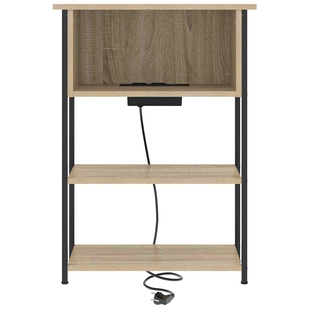 Nachtkastje Sonoma eiken 55 x 31 x 76 cm Bewerkt hout