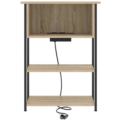 Nachtkastje Sonoma eiken 55 x 31 x 76 cm Bewerkt hout