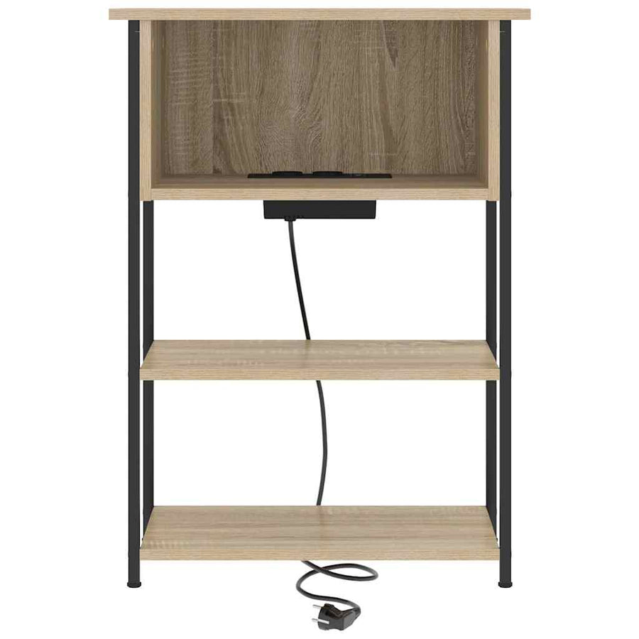 Nachtkastje Sonoma eiken 55 x 31 x 76 cm Bewerkt hout