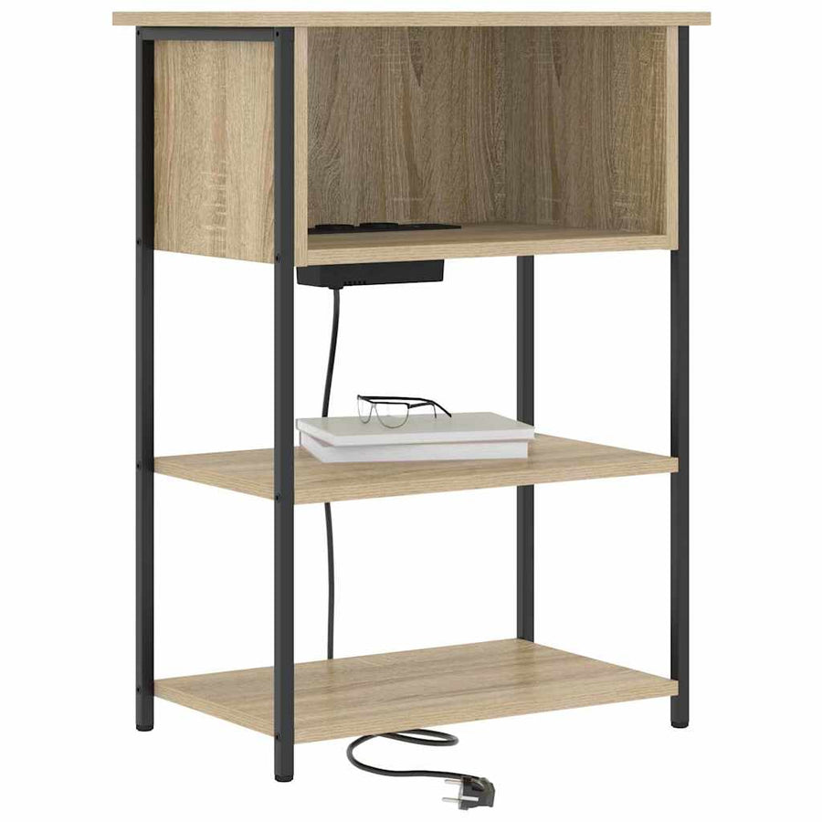 Nachtkastje Sonoma eiken 55 x 31 x 76 cm Bewerkt hout