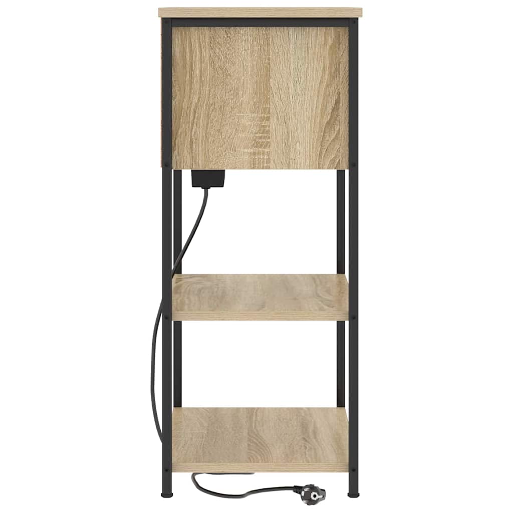 Nachtkastje Sonoma eiken 55 x 31 x 76 cm Bewerkt hout