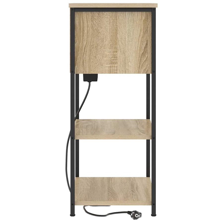 Nachtkastje Sonoma eiken 55 x 31 x 76 cm Bewerkt hout