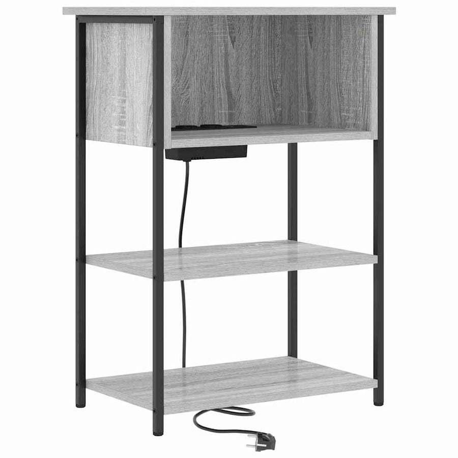 Nachtkastje Grijs sonoma 55 x 31 x 76 cm Bewerkt hout