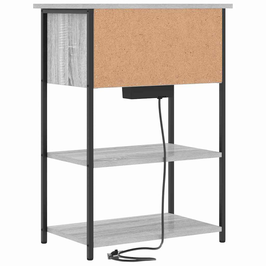 Nachtkastje Grijs sonoma 55 x 31 x 76 cm Bewerkt hout