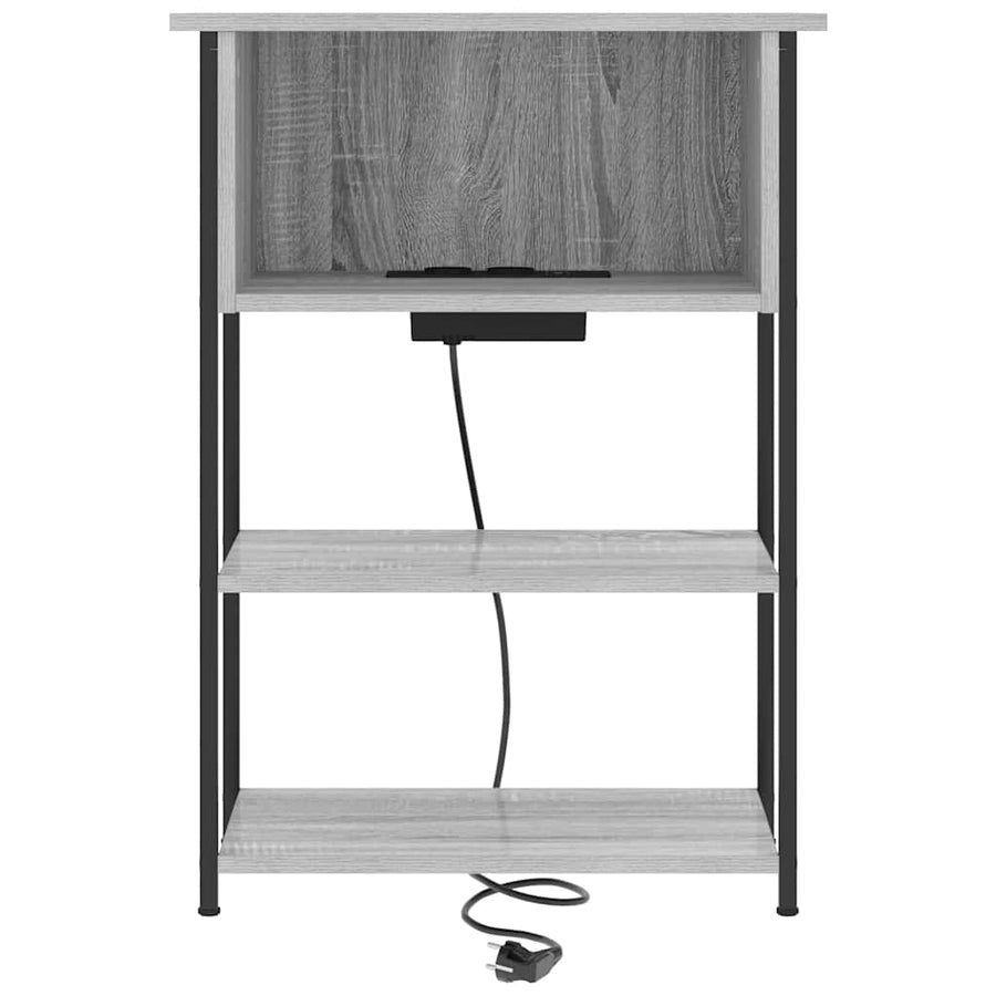 Nachtkastje Grijs sonoma 55 x 31 x 76 cm Bewerkt hout