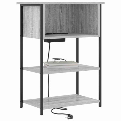 Nachtkastje Grijs sonoma 55 x 31 x 76 cm Bewerkt hout
