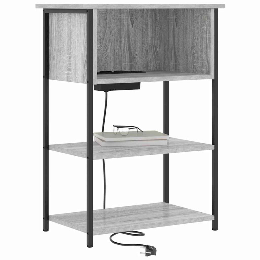 Nachtkastje Grijs sonoma 55 x 31 x 76 cm Bewerkt hout