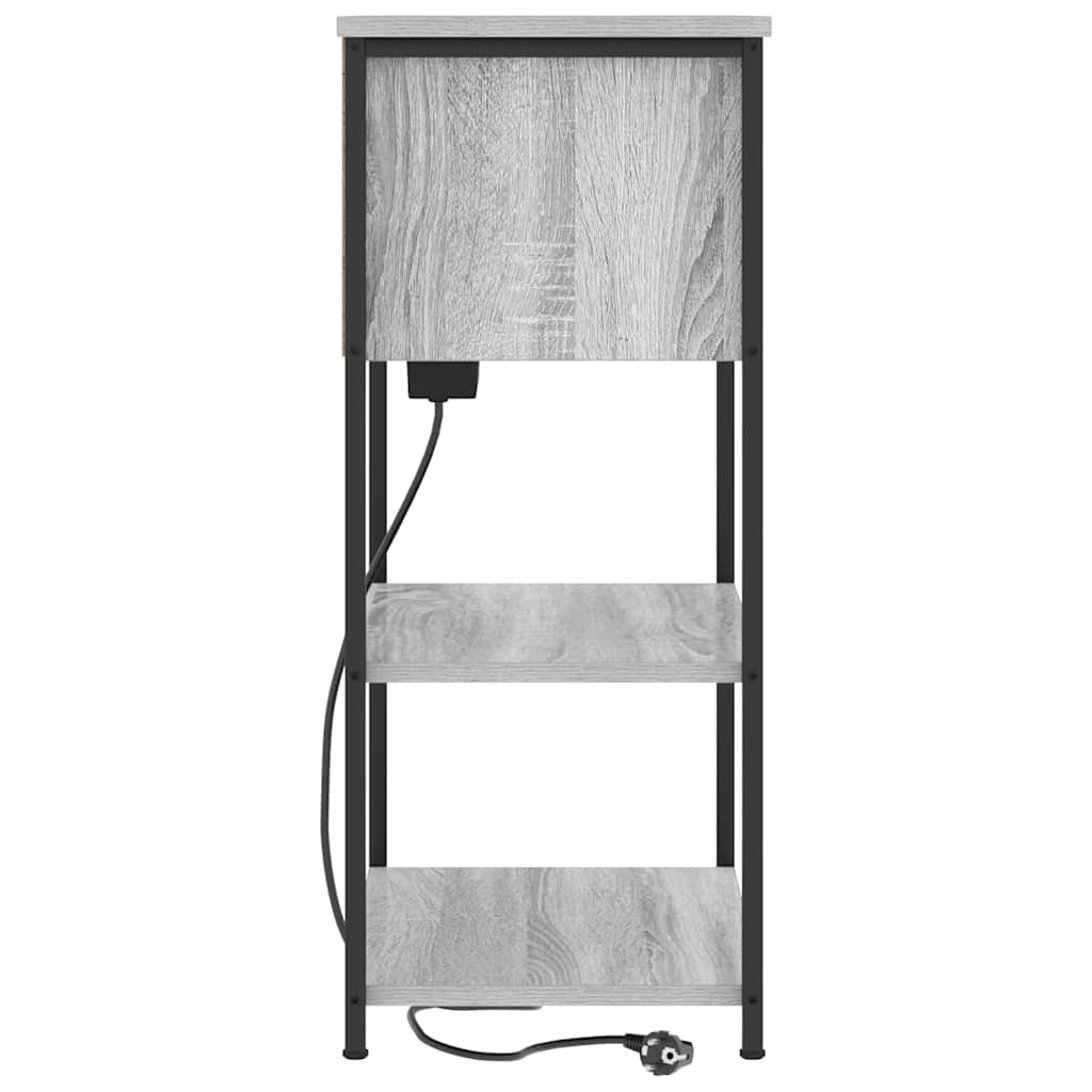 Nachtkastje Grijs sonoma 55 x 31 x 76 cm Bewerkt hout