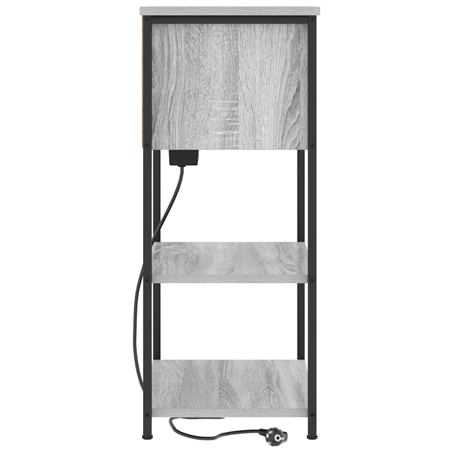 Nachtkastje Grijs sonoma 55 x 31 x 76 cm Bewerkt hout